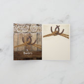 ラスティック カントリー ウエスタン 結婚式 お礼カード サンキューカード (内部)