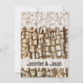 ラスティック カントリー カモ ハンティング ウェディング 招待状 (裏面)