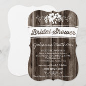 ラスティック カントリー シック ブライダルシャワー 招待状 (正面/裏面)