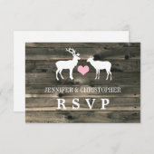 ラスティック カントリー バック アンド ドー 出席・欠席のご案内 出欠カード (正面/裏面)