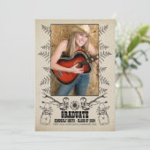 ラスティック カントリー | フォト 卒業パーティー 招待状 (スタンド正面)