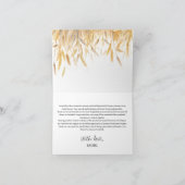 ラスティック カントリー ホワイト アグリカルチャー ブライズシャワー サンキューカード (内部)