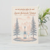 ラスティック キャンピング ブライズゲットー招待状 5x7 オーダーメイド 招待状 (スタンド正面)