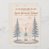 ラスティック キャンピング ブライズゲットー招待状 5x7 オーダーメイド 招待状 (正面/裏面)