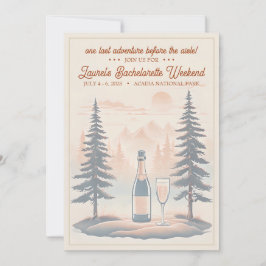 ラスティック キャンピング ブライズゲットー招待状 5x7 オーダーメイド 招待状