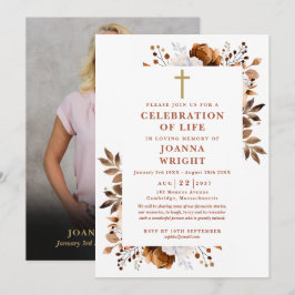 ラスティック キリスト教 生命の祝い 追悼式 フォト 招待状