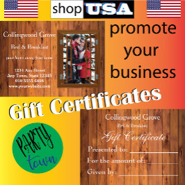 ラスティック ギフト 証明書 🌿 ベッド・アンド・ブレックファスト