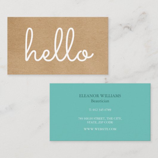 ラスティック クラフトのカード 名刺 (正面/裏面)