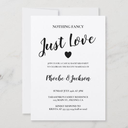 ラスティック クラフト ウェディング エロープメント カジュアル パーティー 招待状 (正面)