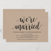 ラスティック クラフト ウェディング エロープメント レセプション インビテーション (正面/裏面)