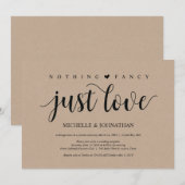 ラスティック クラフト ウェディング エロープメント レセプション インビテーション (正面/裏面)