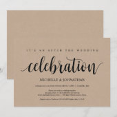 ラスティック クラフト ウェディング エロープメント レセプション 招待状 (正面/裏面)