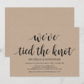 ラスティック クラフト ウェディング エロープメント レセプション 招待状 (正面/裏面)