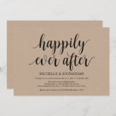 ラスティック クラフト ウェディング エロープメント レセプション 招待状 (正面/裏面)