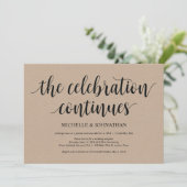 ラスティック クラフト ウェディング エロープメント レセプション 招待状 (スタンド正面)