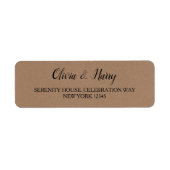 ラスティック クラフト | エレガントな差出人ラベル ラベル (正面)