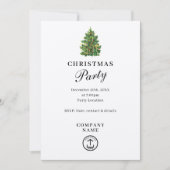 ラスティック クラフト コーポレート ビジネス クリスマス パーティー 招待状 (正面)