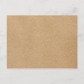 ラスティック クラフト シグネチャー スクリプト ウェディング インビテーションポストカード (裏面)