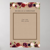 ラスティック クラフト フラワー フォト プロップ セルフィー フレーム ポスター (正面)