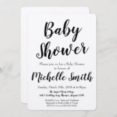 ラスティック クラフト ベビーシャワー 招待状 (正面/裏面)