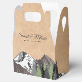 ラスティック クラフト マウンテン フォレスト ウェディング フェイバーボックス (オープン)