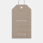 ラスティック クラフト ミニマル タイポグラフィー ウェディング ギフトタグ (裏面)