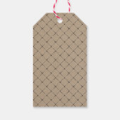 ラスティック クラフト モダン スクリプト ブライダル シャワー ギフトタグ (裏面)