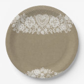 ラスティック クラフト＆レース ファームハウス バーン シック ペーパープレート (正面)