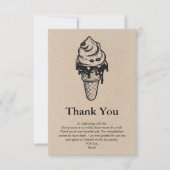 ラスティック クラフト 彼女は乗っ取られた ブライダルシャワー サンキューカード (正面)