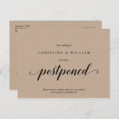 ラスティック クラフト 結婚式招待状延期のお知らせ ポストカード (正面/裏面)