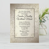 ラスティック グリッター ウェディング インビテーション (スタンド正面)