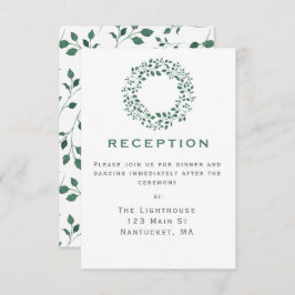 ラスティック グリーンナリー ウェディング リセプション 挿入カード 招待状