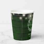 ラスティック グリーン ウッド ストリング ライト フラワー ウェディング 紙コップ (右)