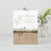 ラスティック コースト スターフィッシュ バルーン ウェディング ディテール 招待状 (スタンド正面)
