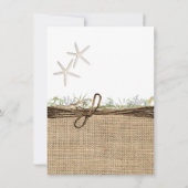 ラスティック コースト スターフィッシュ バルーン ウェディング ディテール 招待状 (裏面)