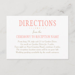 ラスティック コーラル ピンク ウェディング ディレクション エンクロージャーカード