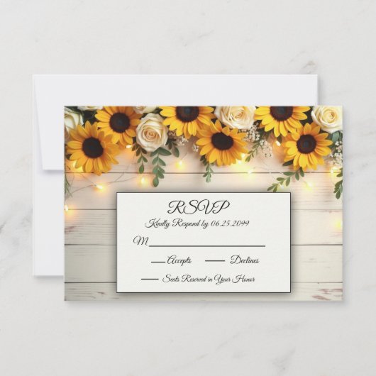 ラスティック ゴールデンアワー ガーデンパーティー 出欠カード (正面)