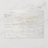 ラスティック ゴールド ウッドグレイン ウェディング レセプション カード (裏面)