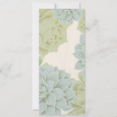 ラスティック サキューレント ウェディング レセプション メニュー 招待状 (裏面)