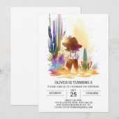 ラスティック サザンカウボーイ バースデー 招待状 (正面/裏面)