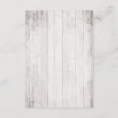 ラスティック サザン コットン ウェディングの詳細 / 方向 エンクロージャーカード (裏面)