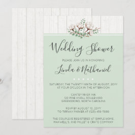 ラスティック サザン コットン ウェディング シャワー インビテーション