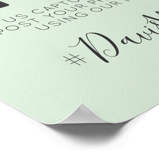 ラスティック サザン コットン ウェディング ハッシュタグ フォト サイン (角)