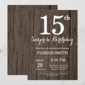 ラスティック・サプライズ 15歳の誕生日パーティー招待状 招待状 (正面/裏面)