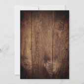 ラスティック サボテンと納屋の木の結婚式 招待状 (裏面)