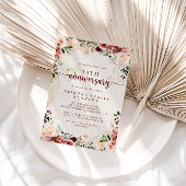 ラスティック サマー フラワーズ 50周年 結婚記念日 招待状