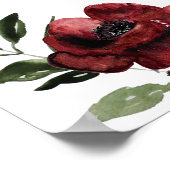 ラスティック サマー フローラルエンゲージメントパーティー ウェルカム ポスター (角)