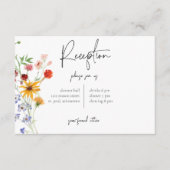 ラスティック サマー ワイルドフラワーズ & ヒマワリの披露宴 エンクロージャーカード (正面)