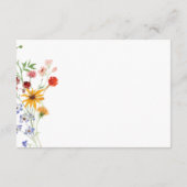 ラスティック サマー ワイルドフラワーズ & ヒマワリの披露宴 エンクロージャーカード (裏面)