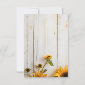 ラスティック サンキライとホワイト バーンワードの結婚式 出欠カード (裏面)